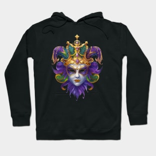 Mardi Gras Carnival Masquerade Mask Hoodie